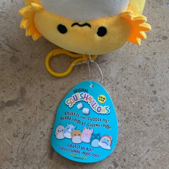 Trenton the Axolotl Rare Limited Edition Squishmallows Clip-On Keychain New Tags - Picture 4 of 4